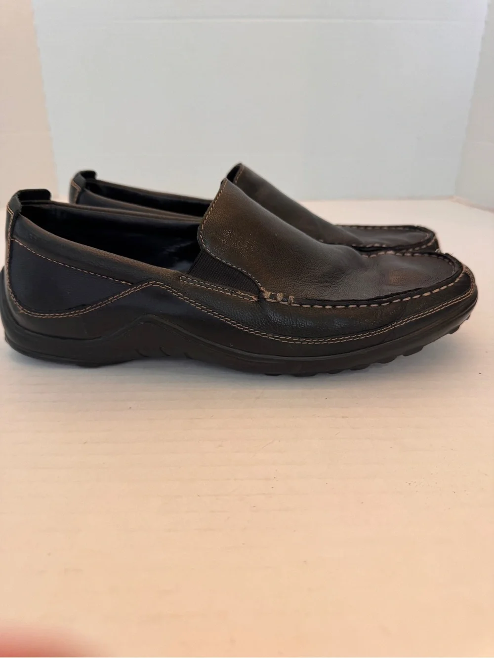 Cole Haan Men's Tucker Venetian Black Slip-On Driving Loafers Tan Size 9M